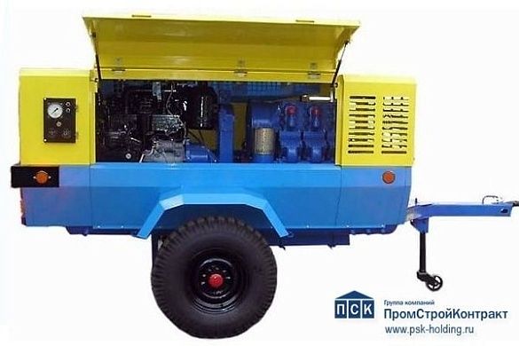 Компрессор поршневый дизельный ПКСД-3 5 (на шасси КД48 3,5 м3/мин, 7 атм)