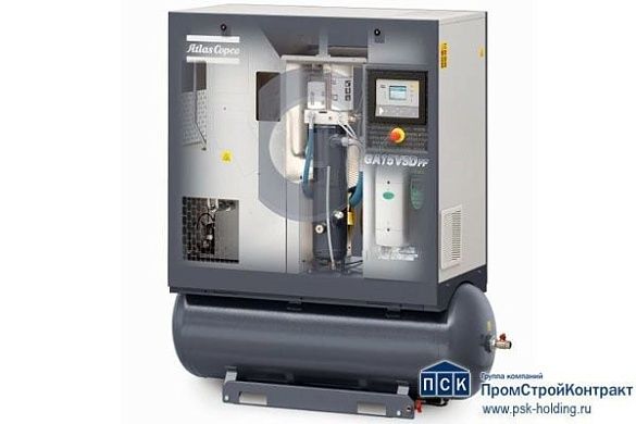 Стационарный винтовой компрессор Atlas Copco GA 15 кВт - 13 Бар