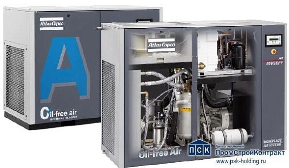 Безмасляные винтовые компрессоры Atlas Copco