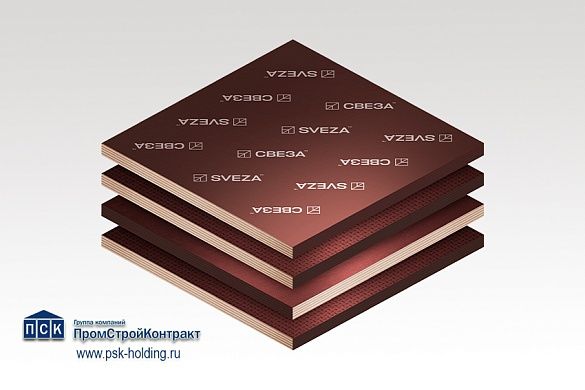 Фанера ламинированная 18х1220х2440 мм СВЕЗА